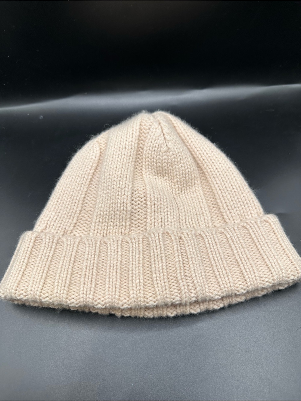 ISAIA Cream Cashmere Knit Beanie